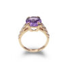 Violet złoty pierścionek z dużym ametystem i białymi topazami - Marcin Czop Autorska Pracownia Biżuterii -gp2